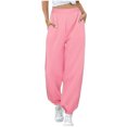 thumbnail image 1 of Posijego Pantalon de Survêtement pour Femme à Bas Resserré, Joggers de Sport, Taille Élastique, Couleur Unie, Pantalon de Course, 1 of 6