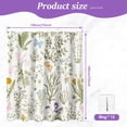 thumbnail image 2 of Dznils Rideau de Douche en Tissu Vert à Motif Floral, Rideau de Salle de Bain Imperméable avec 12 Crochets, 72 Pouces x 72 Pouces, 2 of 11