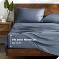 thumbnail image 3 of Bare Home TENCEL™ Sheet Set - Lyocell derived from Eucalyptus - Twin XL, Indigo, 3 of 7