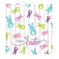 thumbnail image 2 of CaiYueKe Easter Rabbit Pattern Shower Curtain - Waterproof Polyester Fabric Bathroom Decor with 12 Hooks, No Drill Easy Install Washable Hotel Style Modern Bath Linen, 2 of 7