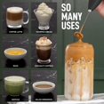 thumbnail image 3 of Zulay Powerful Milk Frother Handheld Foam Maker for Lattes - Whisk Drink Mixer for Coffee, Mini Foamer for Cappuccino, Frappe, Matcha, Hot Chocolate by Milk Boss (Metallic Black), 3 of 8