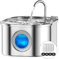 thumbnail image 1 of Cat Water Fountain .L/oz Automatic Stainless Steel Pet Fountain Water Levels Window can be Checked Dog Water Dispenser UltraQuiet Pump for Multiple Pets ( Filters & Sponge, 1 of 6