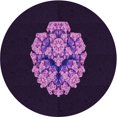 thumbnail image 1 of Ahgly Company Tapis d'Intérieur Lavable en Machine Carré Transitionnel Violet Profond, 3 Pieds Carré, 1 of 7