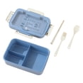 thumbnail image 1 of Boîte à Lunch Compartimentée Étanche avec Ustensiles, Contenant Alimentaire Allant au Micro-Ondes pour la Préparation des Repas au Bureau et à l'École (Boîte Bento en Plastique), 1 of 8