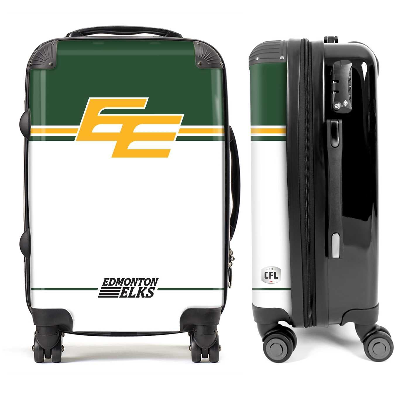 Edmonton Elks Away Game Luggage, Carry-on Suitcase, 360° Spinner Carry-on, Custom Luggage, Luggage Set, Travel, TSA Lock