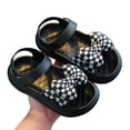 thumbnail image 1 of Baby Toddler Girls Soft Open Toe Summer Sandals Flower Princess Flat Shoes, 1 of 2