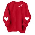 thumbnail image 2 of Automne TIMIFIS Chandails de la Saint-Valentin pour Femmes Chandail à Cœur Chemises Mode Manches Longues Col Rond Chandail à Enfiler Hauts - Printemps/été, 2 of 4