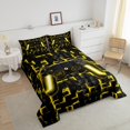 thumbnail image 4 of YST Kids Modern Gamer King Size Comforter Sets for Boys, Black Reversible, Yellow, 4 of 7
