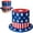 B, variant on New Independence Day Hat Uncle Top Hat Patriotic Decoration Props American Flag Tall Hat