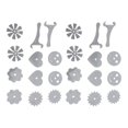 thumbnail image 2 of 2 Set Boot Spurs Grey Spinning ABS 3D Printing 5 Patterns Shoe Tail Spur Clip for Shoe Charms, 2 of 10