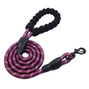 Amdohai 5ft Reflective Dog Leash Strong Dog Leash with Comfortable Padded Handle Traction Rolled Dog