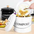thumbnail image 3 of Kitchen Compost Bin for Kitchen Countertop, 1Gallon Compost Bucket for Kitchen with Lid, White, 3 of 6