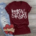 thumbnail image 2 of RKSTN Hauts pour Femmes Saint-Valentin Cœur d'Amour Lettres Imprimées Mode Blouse Confortable Hauts Tempérament Couleur Unie Col Rond Manches Courtes Hauts, 2 of 5