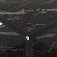 thumbnail image 3 of vidaXL Table Basse Noire 80x80x35 cm Verre Trempé, 3 of 4