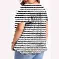 thumbnail image 4 of Birdeem Women Fashion Casual Printing Short Sleeve Loose Plus Size Ruffle Short Sleeve Tops V-Neck Blouse, 4 of 5