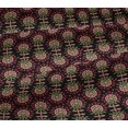 thumbnail image 5 of oneOone Viscose Jersey Fabric Leaves & Floral Block Print Sewing Fabric BTY 60 Inch Wide, 5 of 5