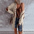 thumbnail image 1 of Cardigans pour Femmes Légers Mode Femmes Manches Longues Décontracté Long Cardigan Manteau Chandail Vêtement d'Extérieur en Liquidation, 1 of 7