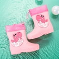 thumbnail image 4 of 2025 Children Female Elastic Mouth Boot Children's Rain Boots Textured Riding Boots Soles Non Slip Light Winter Boots Size 3 Comfortable Rain Shoes for High Heels for Primary s, 4 of 4