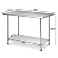 thumbnail image 2 of Gymax 30'' x 48'' Stainless Steel Food Prep & Work Table Commercial Kitchen Table Silver, 2 of 10