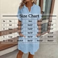 thumbnail image 3 of Robes Mi-Longues Basiques Blanches pour Femmes Longueur Genou pour Femmes Manches Courtes Col en V Robes d'Été Automne Boutons 2025 Vêtements Mode Concert Country Y2K TG, 3 of 6