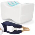 thumbnail image 1 of Xtra-Comfort Memory Foam Knee Pillow for Side Sleepers - Orthepedic Sciatica Back Under Leg Hip and Joint Support - Pregnancy and Maternity, 1 of 5