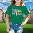 thumbnail image 2 of PMVFHDE Hauts Fille Hauts Filles T-Shirts Graphiques pour Fille Hauts Filles T-Shirts Enfants Rentrée des Classes Graphique Manches Courtes Col Rond T-Shirt Lumineux et Confortable pour Garçons et Filles Vert,10-11 Ans, 2 of 4