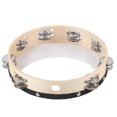 thumbnail image 4 of Percussion à Main, Tambourine Compact Léger en Métal à Double Rangée, pour Festival Concert Fête Danse 25cm, 4 of 8