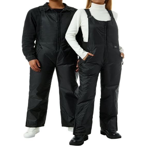 Salopettes de Neige Isolées Imperméables Pantalons de Ski d'Hiver Salopettes de Planche à Neige pour Hommes Femmes Enfants Noir Enfant