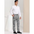 thumbnail image 4 of INSPIRE CHIC Pantalon pour Homme Imprimé Serpent Coupe Régulière devant Plat Taille Élastique Pantalon 36 Imprimé Zèbre, 4 of 6