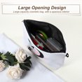 thumbnail image 2 of Unique Bargains Personalized Makeup Bag D Letter Purse Small Cosmetic Bag Zipper Monogrammed Makeup Bag Pouch White, 2 of 7