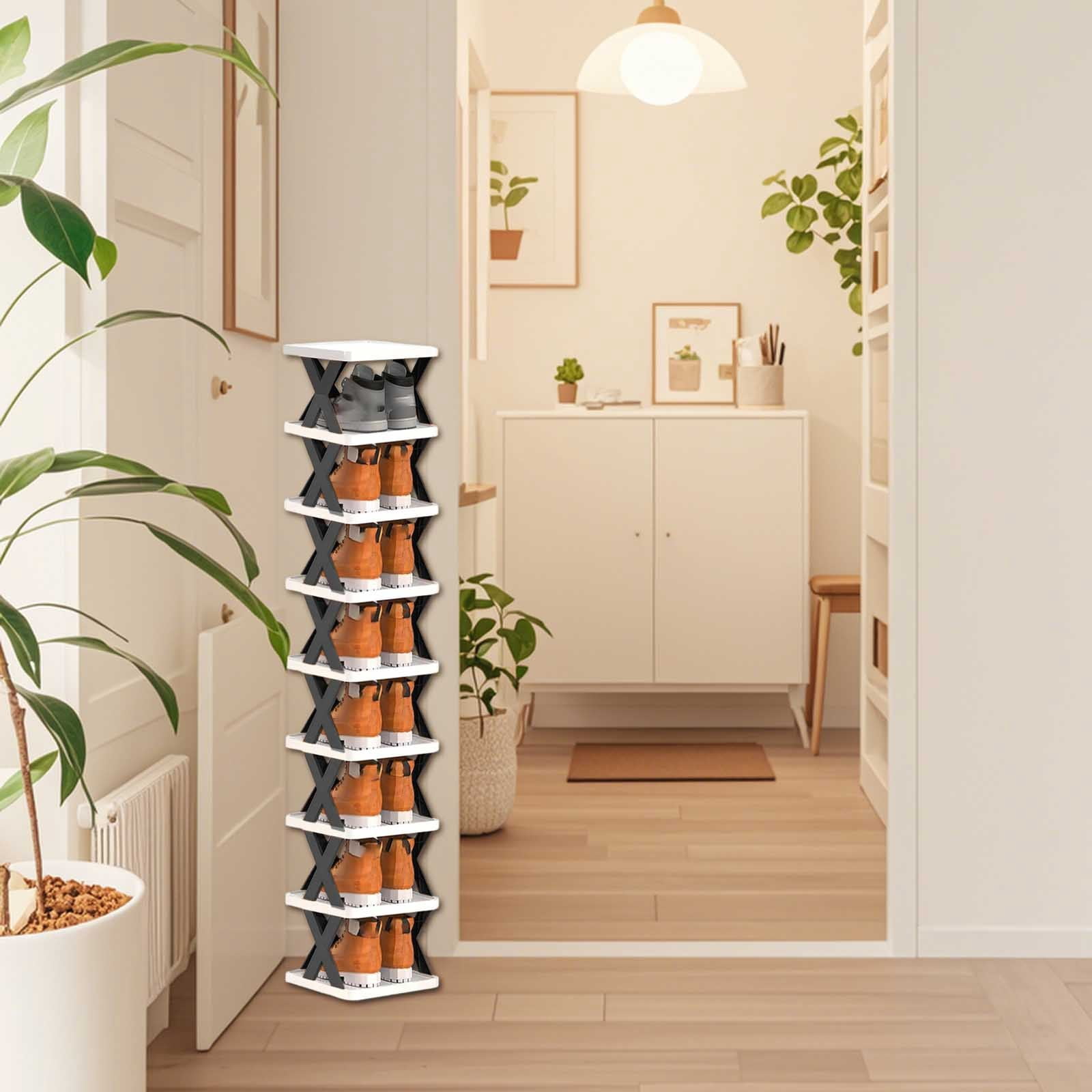 9 Tier Shoe Storage Organizer Sturdy Space Saving Shelf Unit For Entryway Closet And Bedroom