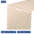 thumbnail image 2 of Unique Bargains 6 Pack Satin Table Runner, 12'x108' Smooth Silk Table Runner, Champagne, 2 of 7