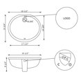 thumbnail image 3 of American Imaginations 19.25-in. W CUPC Oval Bathroom Undermount Sink Set In White - Chrome Hardware - Overflow Drain Incl. AI-31770, 3 of 7