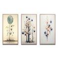 thumbnail image 2 of Designart "Vintage Illustration Geometric Tree of Wisdom II" Modern Geometric Framed Wall Art Set Of 3 - Blue Abstract Frame Gallery Set For Office Decor, 2 of 6