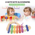 thumbnail image 4 of Amdohai Wood Pine Xylophone 8-Note Glockenspiel 3mm Colorful Aluminum Plate, 4 of 6