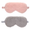 thumbnail image 3 of MasteelfCA 2PCS Artificial Silk Eye Mask Plush Sleep Mask Blindfold Blackout Eye Cover, 3 of 9