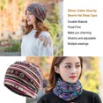 thumbnail image 3 of Tuque Décontractée Style Bohème Hijab Musulman Turban Extensible Mode Bonnets de Protection des Oreilles Accessoires de Coiffure Bonnet Rose Rouge à Rayures, 3 of 6