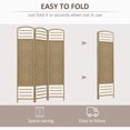 thumbnail image 4 of HOMCOM 5.6ft Folding Room Divider, Freestanding Privacy Screen for Bedroom, 4 of 10