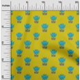 thumbnail image 1 of oneOone Viscose Jersey Fabric Leaves & Lotus Block Decor Fabric Printed BTY 60 Inch Wide, 1 of 5