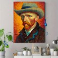 thumbnail image 4 of Toile Murale Autoportrait de Van Gogh 15,75 X 11,81 Pouces, 4 of 8