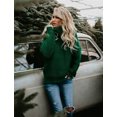 thumbnail image 3 of U.Vomade Women's Turtleneck Chunky Long Sleeve Sweaters Tops Color Block Knitted Pullover Jumper, 3 of 6