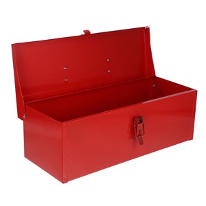 HEATSHAKING Small Red Metal Toolbox Portable Tool Chest Organizer for Garage and Home