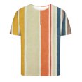 thumbnail image 3 of Birdeem Chemises pour Hommes Col Rond Imprimé Décontracté Manches Courtes T-Shirt Blouse, 3 of 10