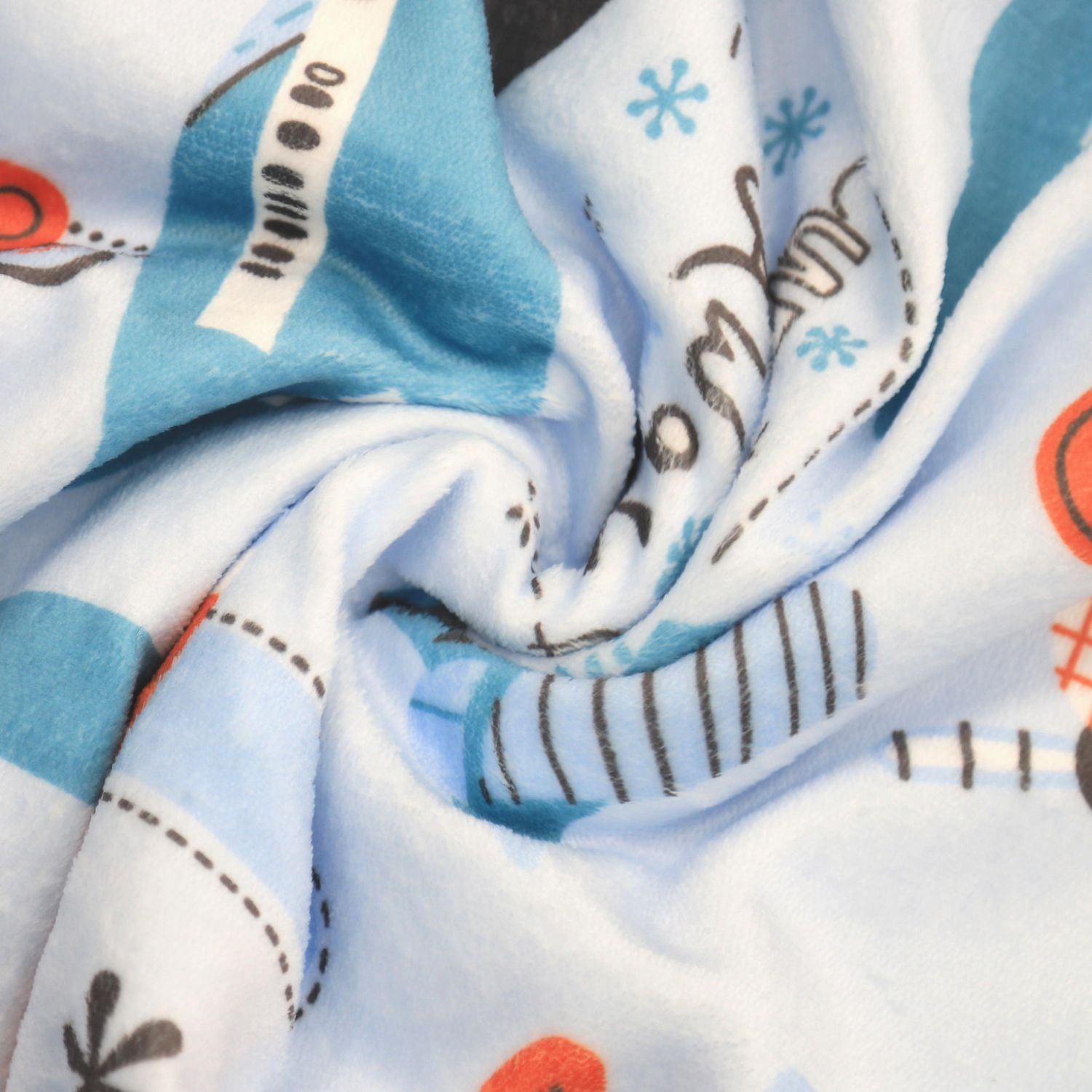 Couverture réversible en flanelle polaire douce et chaude pour enfants, motif avion, 101 x 127 cm, motif de base bleu