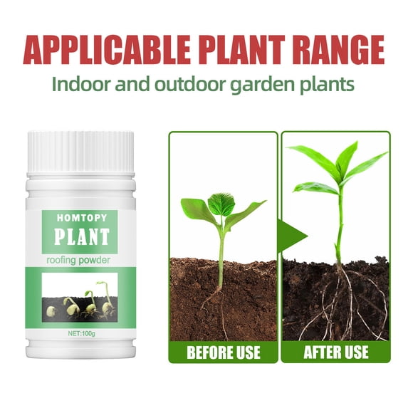 Czzoypi Rooting Powder, Rooting Hormone for Cuttings, Rooting System Nutrient Powder for Growth, Fast Root Development for Trees Fruit Trees Indoor Outdoor Plants