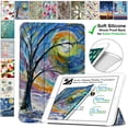 thumbnail image 1 of DuraSafe Cases for iPad Mini 4 2015-7.9" A1538 A1550 Smart Tri Fold Lightweight Printed Cover with Soft Silicone Transparent Back - Color Emblem, 1 of 8