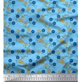thumbnail image 1 of Soimoi Viscose Chiffon Fabric Leaves & Floral Decor Fabric Printed Yard 42 Inch Wide, 1 of 3
