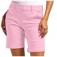 thumbnail image 1 of jovati Shorts Grande Taille pour Femmes Shorts en Sergé Extensible pour Femmes Grande Taille Taille Fine à Enfiler Coupe Régulière Shorts de Randonnée Été Décontractés avec Poches Shorts Grande Taille pour Femmes Shorts pour Femmes Grande Taille, 1 of 12