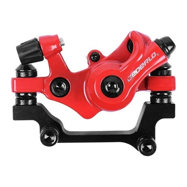 JEDERLO Mechanical Practical Cable Disc Brake Calipers Lightweight Solid Coated Surface Bike Component Accessories Brake Pads Black Front