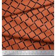 thumbnail image 2 of Soimoi Orange Rayon Fabric Brush Stroke Abstract Printed Fabric 1 Yard 42 Inch Wide, 2 of 3